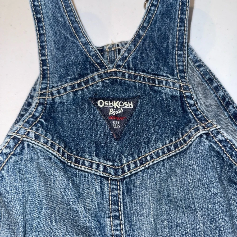 Vintage Oshkosh B'Gosh Denim Overalls‎ 12 Months Baby Made in USA Blue Jean